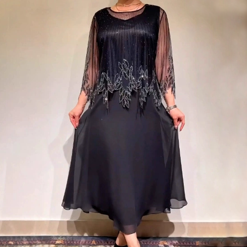 Grace™ | Elegant Long Sleeve Midi Dress for Women 1