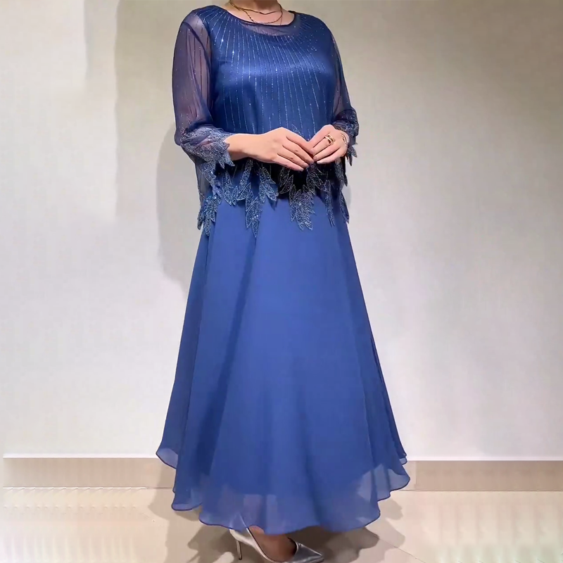 Grace™ | Elegant Long Sleeve Midi Dress for Women 3