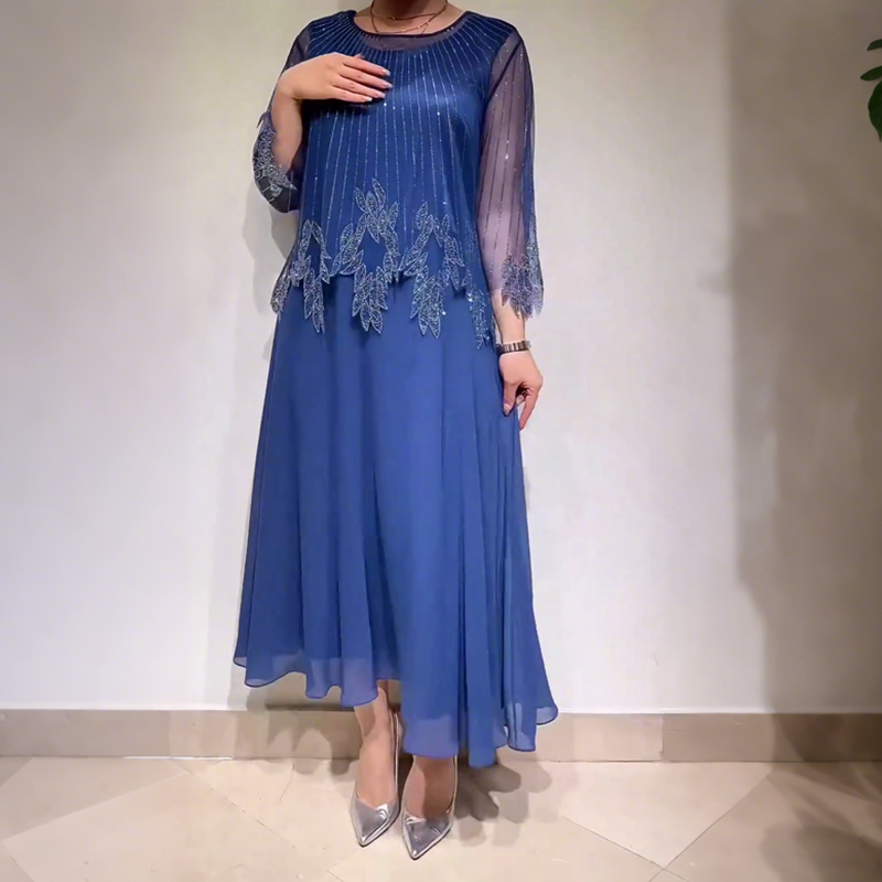 Grace™ | Elegant Long Sleeve Midi Dress for Women 4