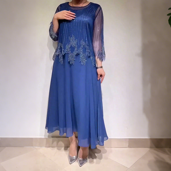 Grace™ | Elegant Long Sleeve Midi Dress for Women 4