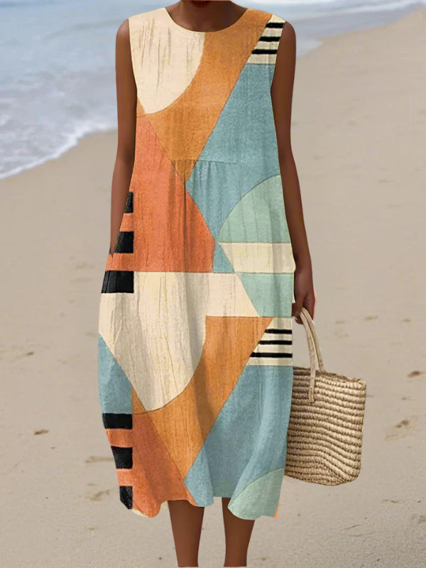 Iris™ Geometric Midi Dress 0