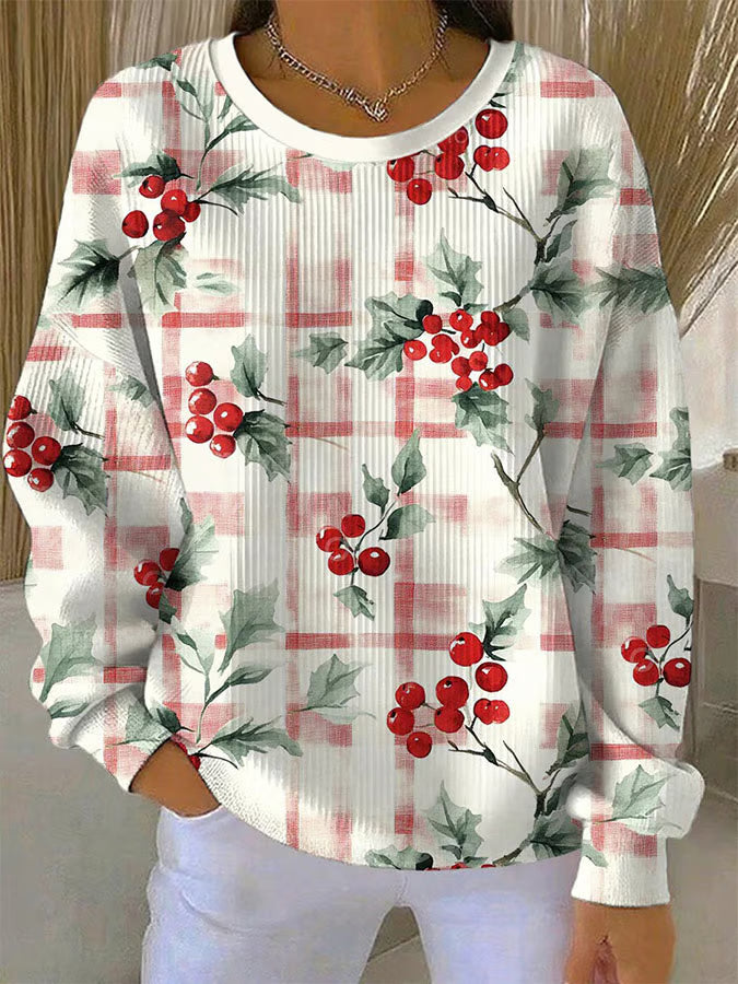 Ivy - Christmas sweater with berry motif 0