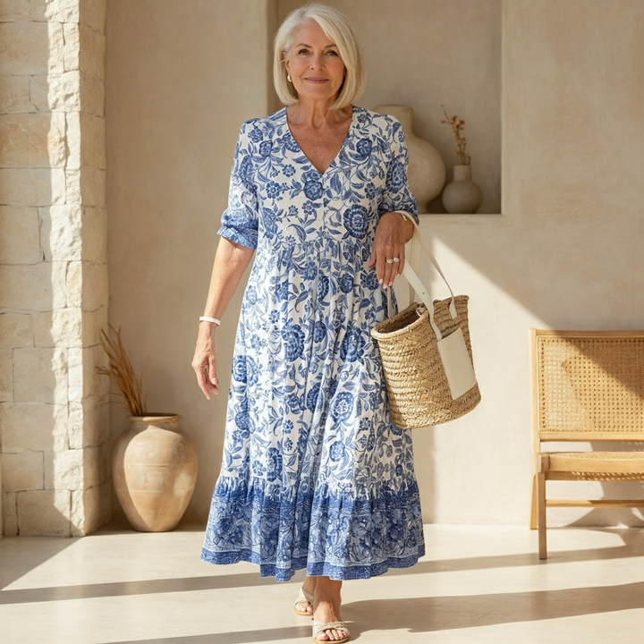 Janet™ | Elegant Floral Dress 0