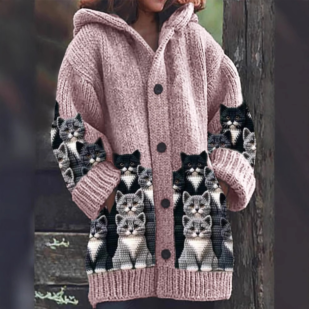 Jasmin | Cat Print Cardigan 2