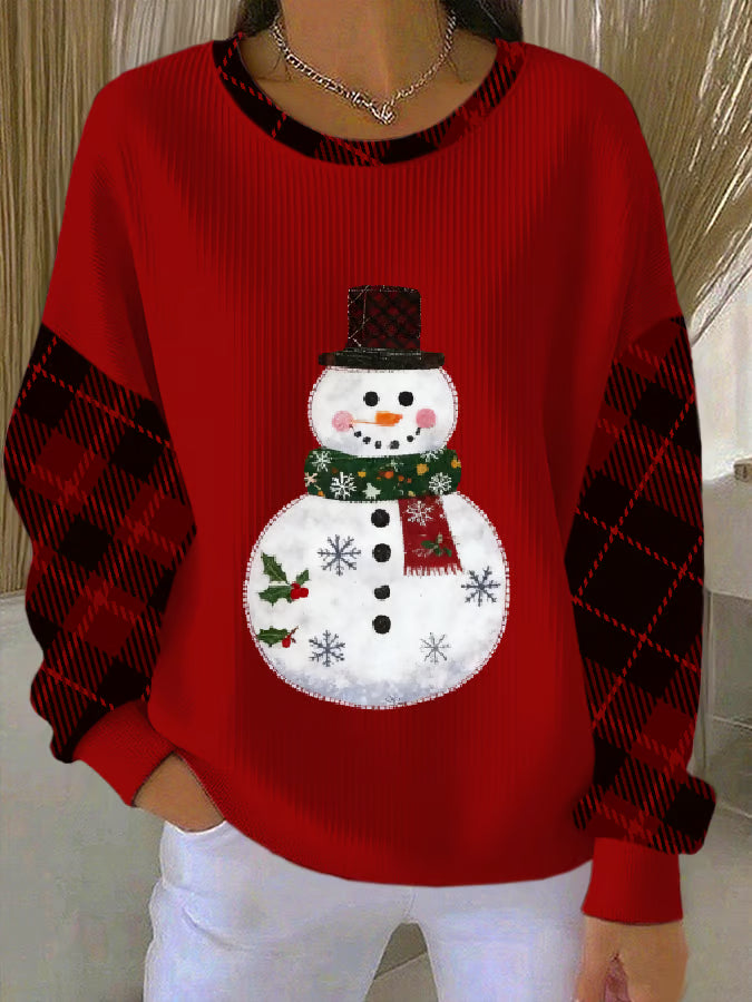 Liv - Christmas sweater with snowman motif 0