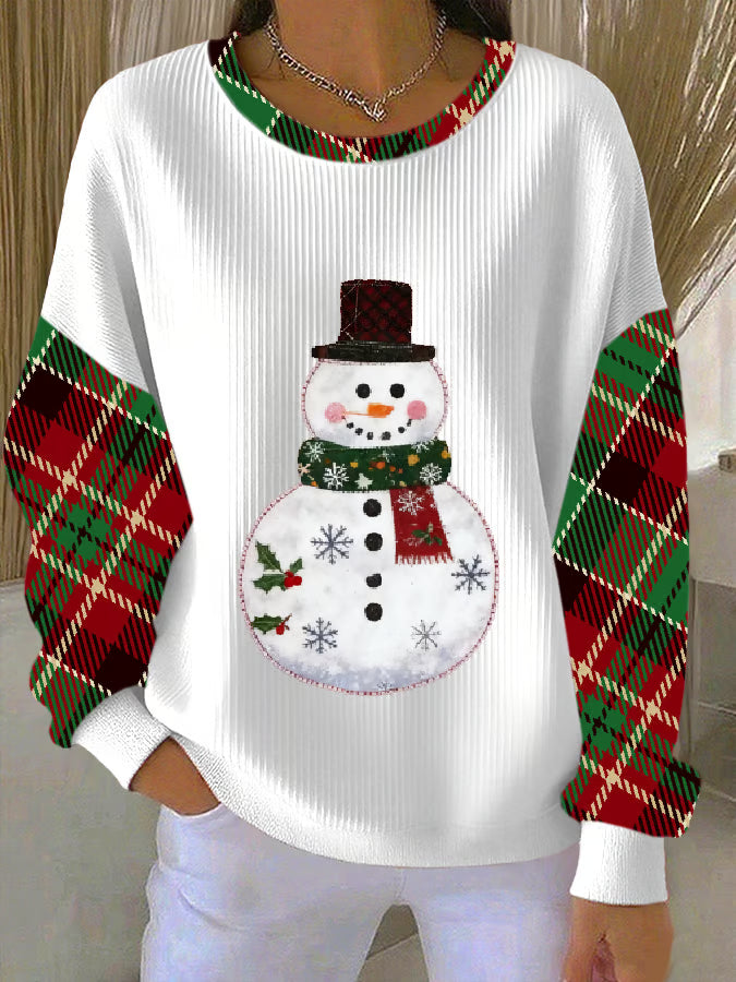 Liv - Christmas sweater with snowman motif 1