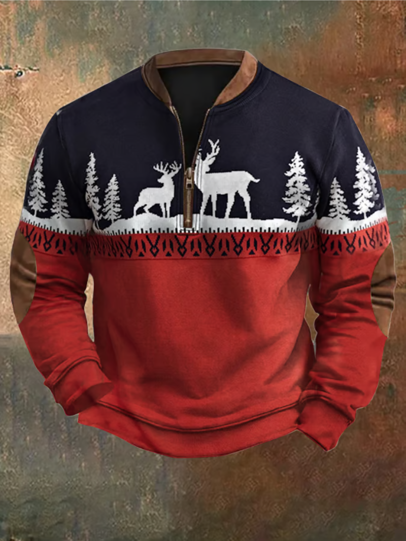 Lorenzo - Warm sweater with reindeer design 0