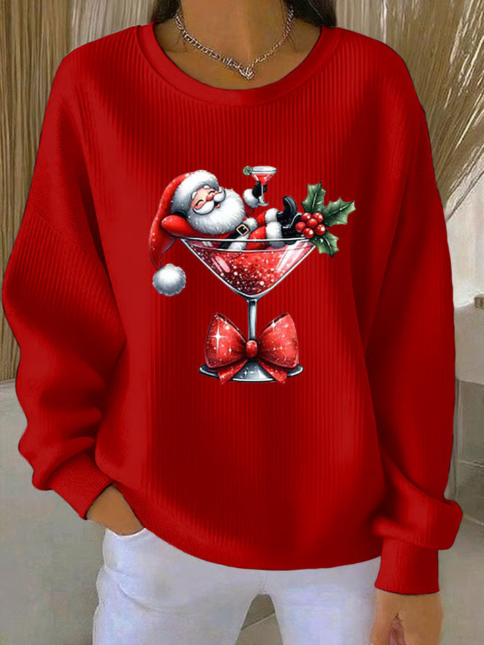 Lotte - Christmas sweater with playful Santa Claus design 0