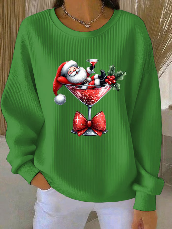 Lotte - Christmas sweater with playful Santa Claus design 1