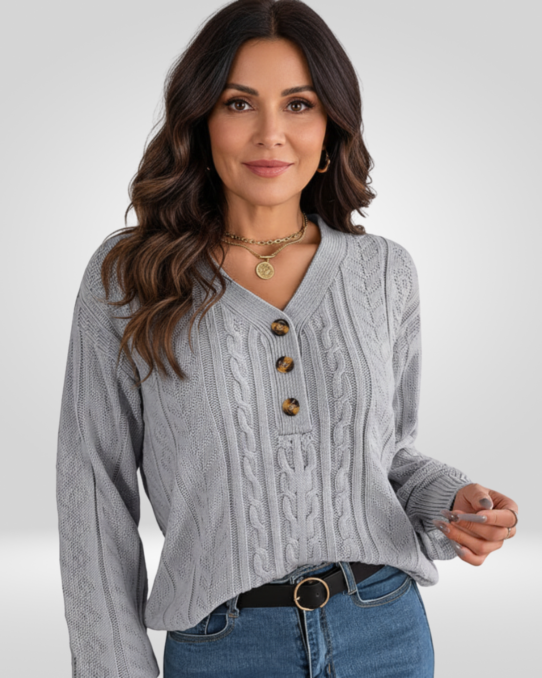 Louisa | Casual Knit Cable Sweater 1