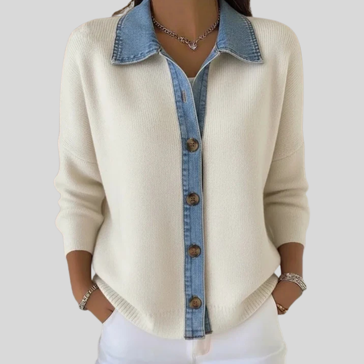 Lucia™ | Cozy Knit Denim Sweater 2