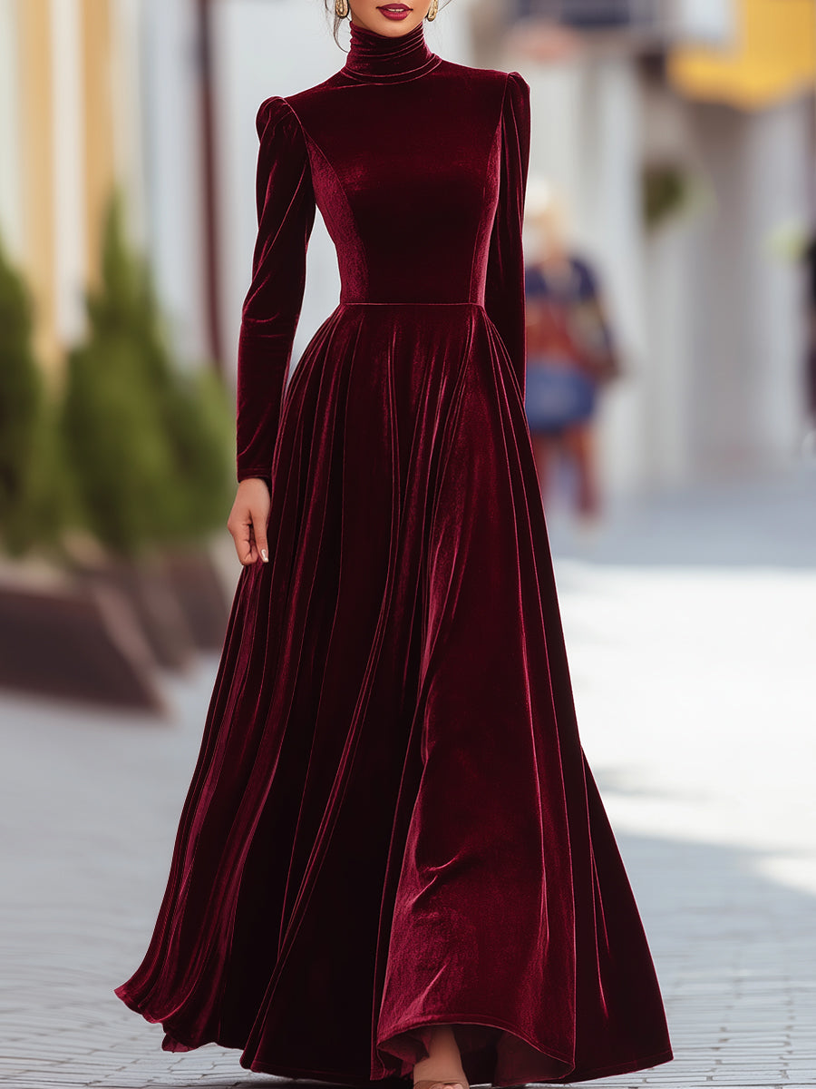 Luisa | Elegant Burgundy Dress 0