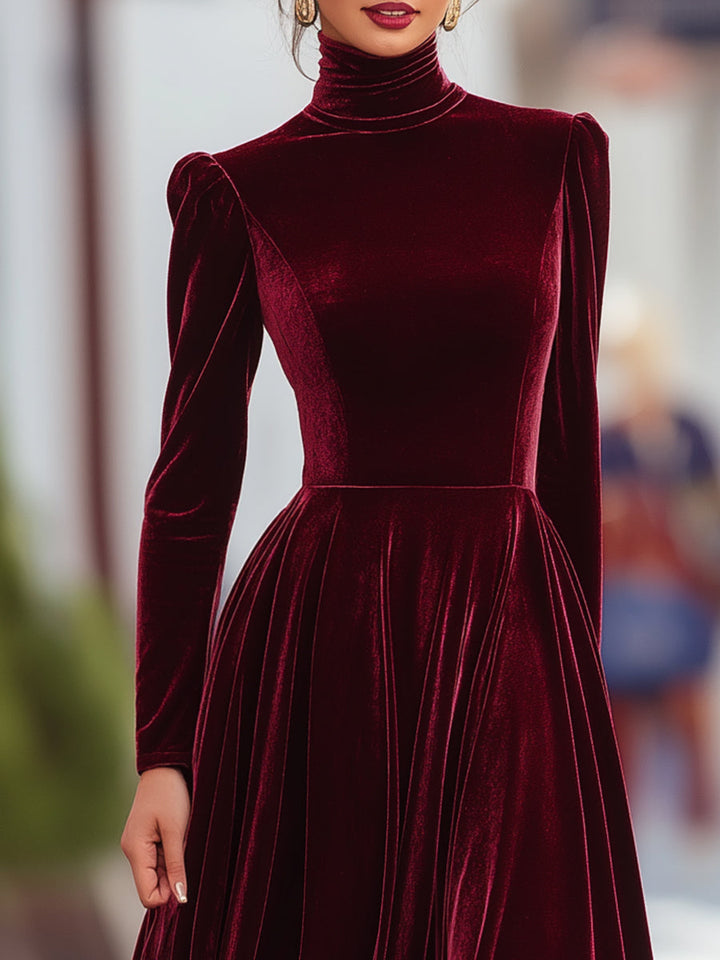 Luisa | Elegant Burgundy Dress 2