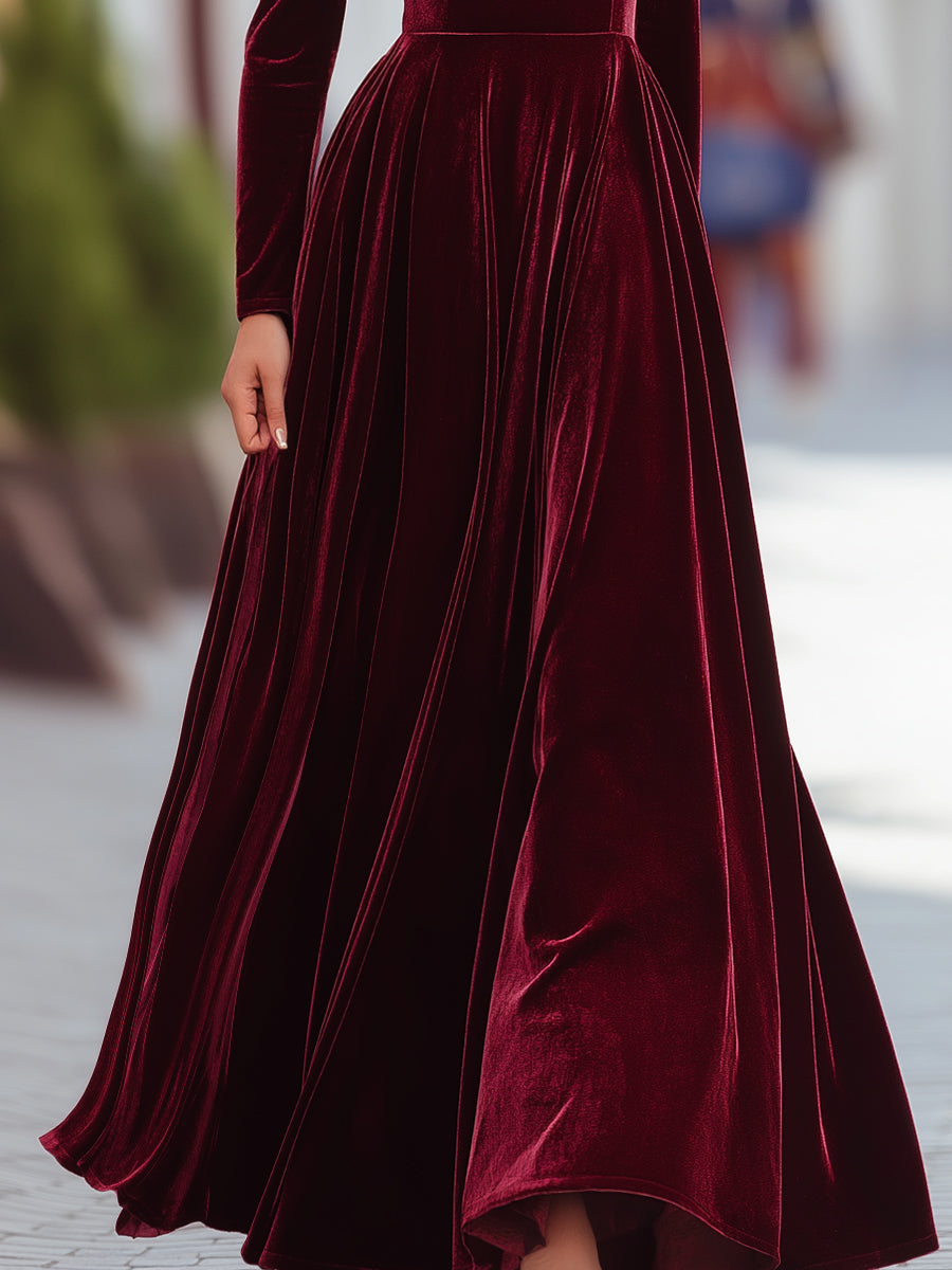 Luisa | Elegant Burgundy Dress 3