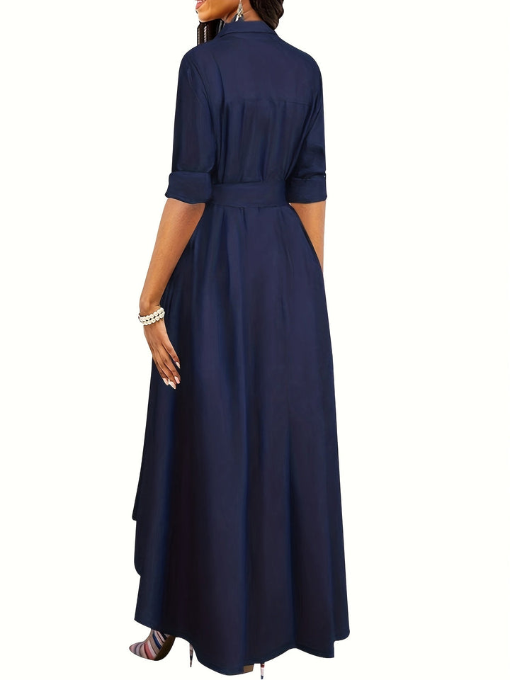 Marianne | Holiday Perfect Button-Front Maxi Dress 6