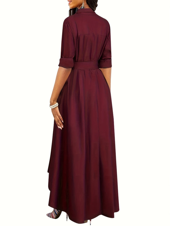 Marianne | Holiday Perfect Button-Front Maxi Dress 7