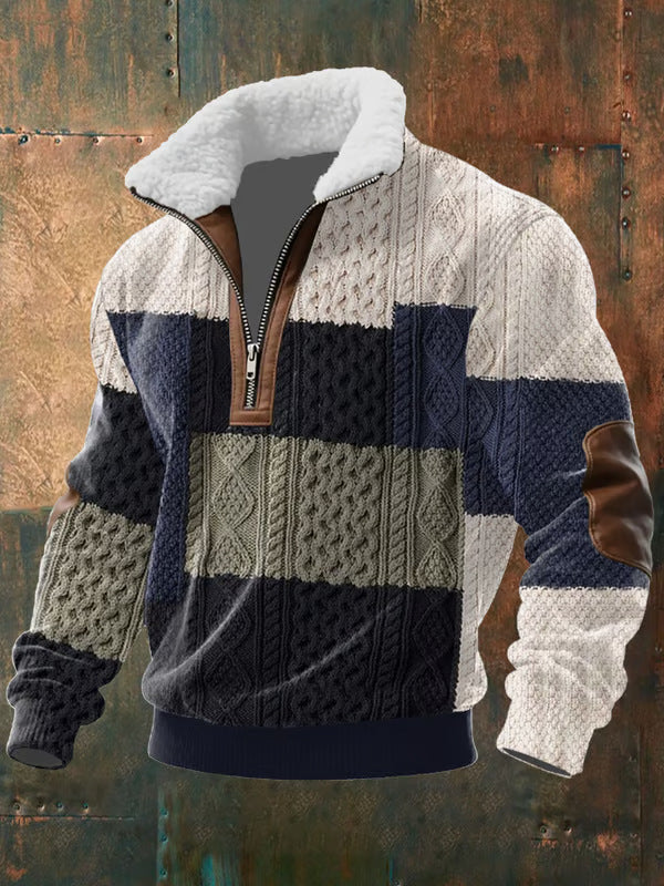Matt - Zip-Up Sweater with a High Fur-Trimmed Collar 0