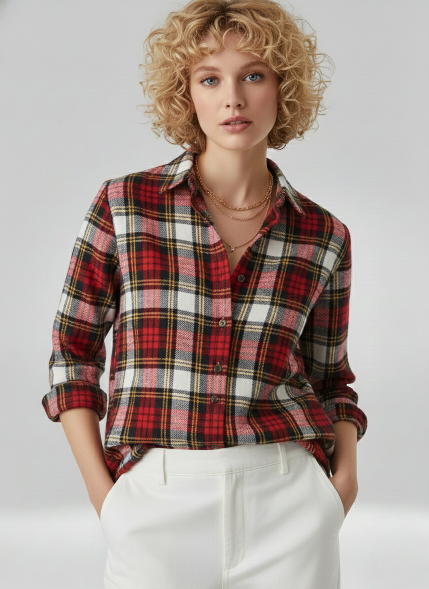 Mira | Classic checked blouse 0