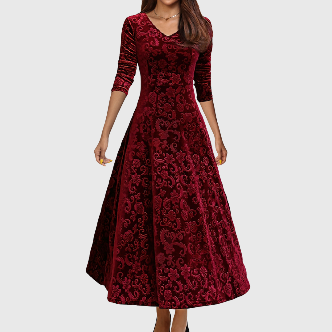 Nancy | Holiday Velvet Elegance Dress 1