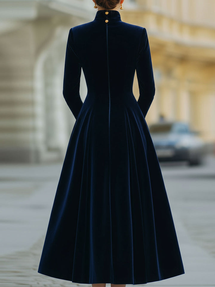 Natalia | A-Line Dress with Gold Accents 4