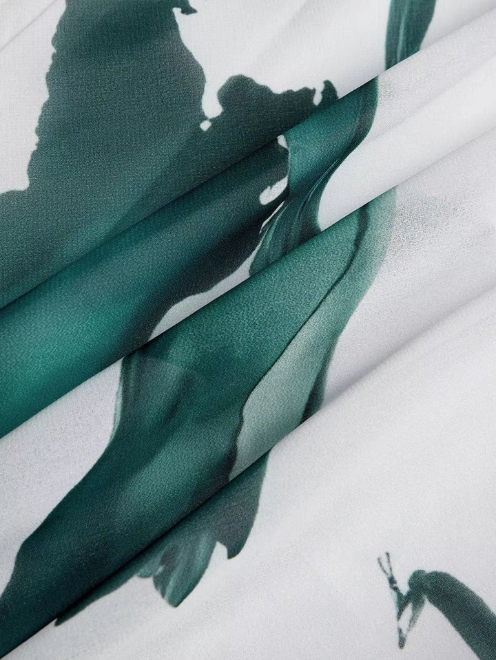 Nayla™ | Elegant Watercolor Print Dress 3