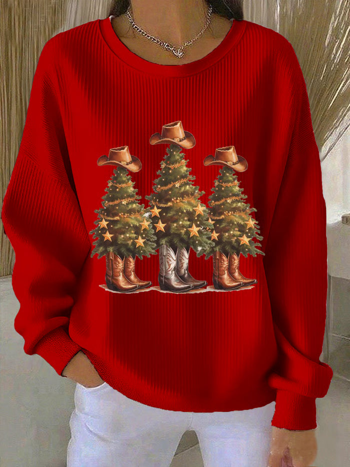 Noor - Christmas sweater with western Christmas trees 0