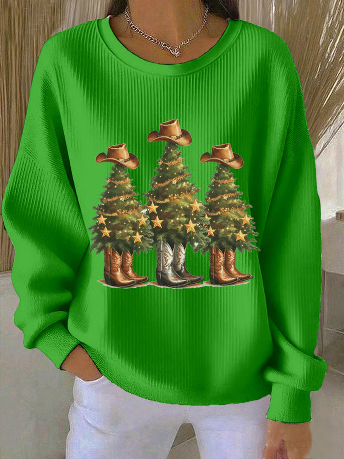 Noor - Christmas sweater with western Christmas trees 2