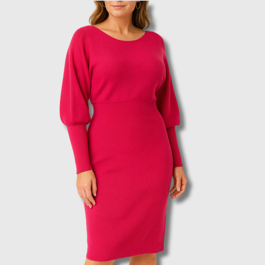 Olivia | Elegant Knit Midi Dress 0