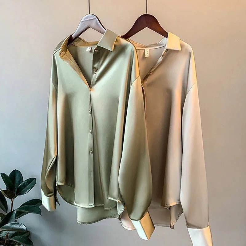 Olivia | Luxe Satin Blouse 1