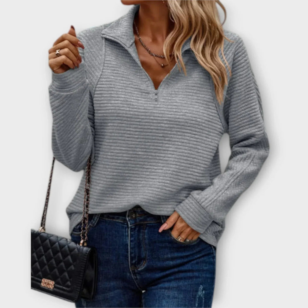 Olivia™ | Chic Half Zip Pullover 2