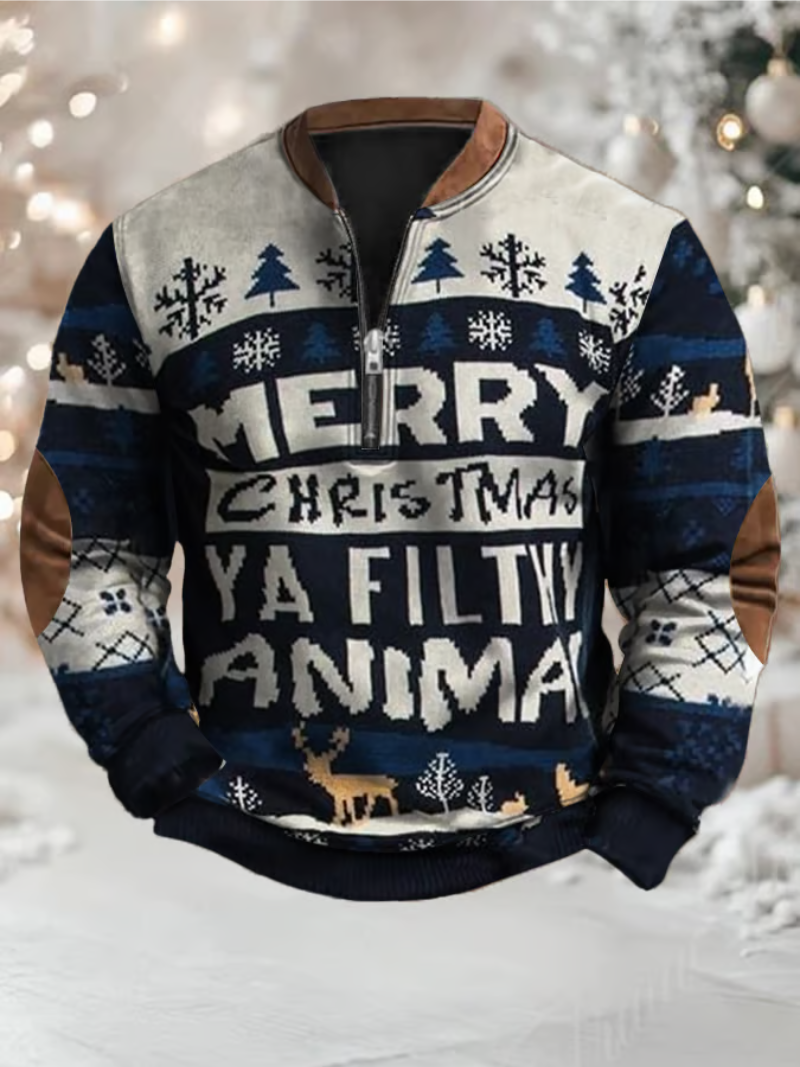 Ralph - Christmas sweater with zip collar 0