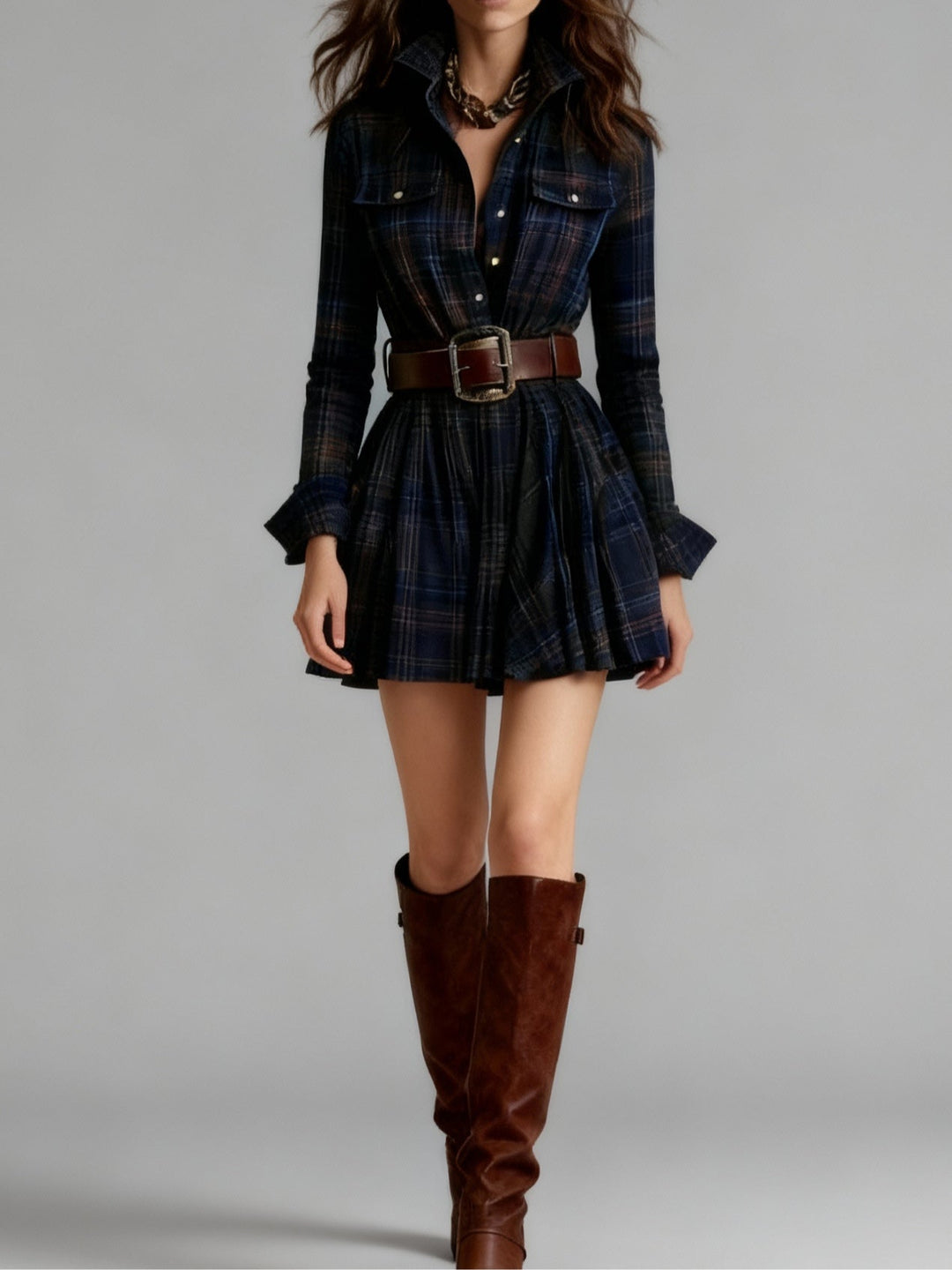 Rebecca | Plaid Mini Dress 2