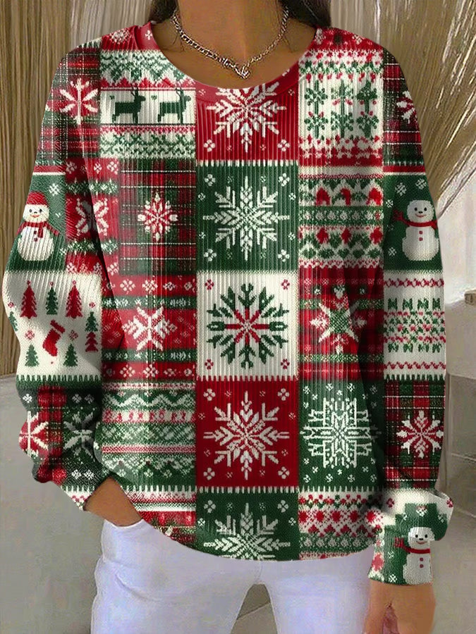 Rosa - Christmas sweater with winter pattern 0