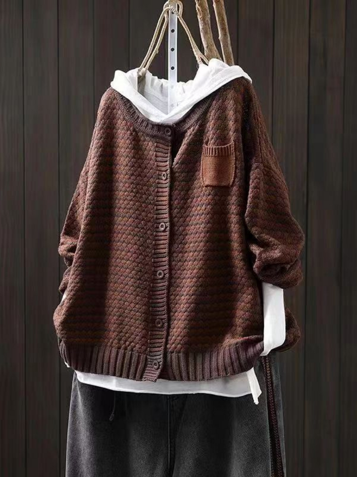 SELIORA | TEXTURED KNIT CARDIGAN 0