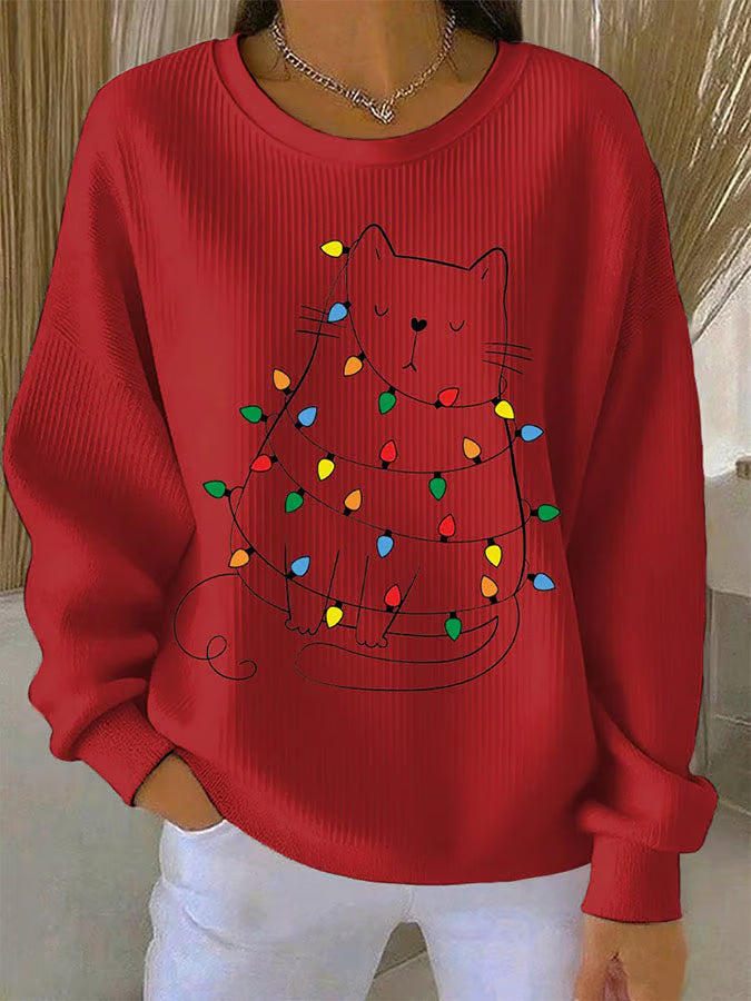 Saar - Christmas sweater with cat motif 3