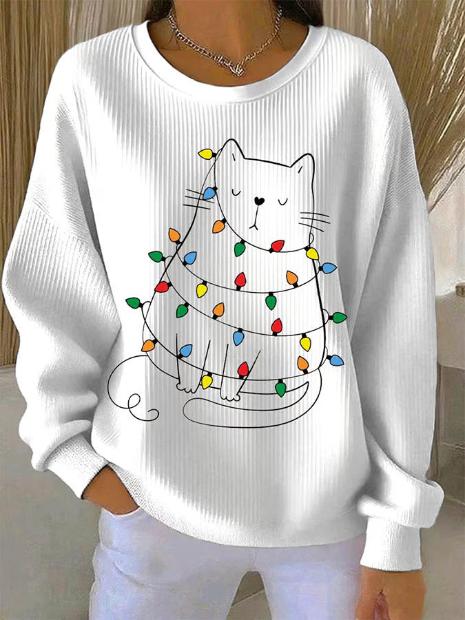 Saar - Christmas sweater with cat motif 4