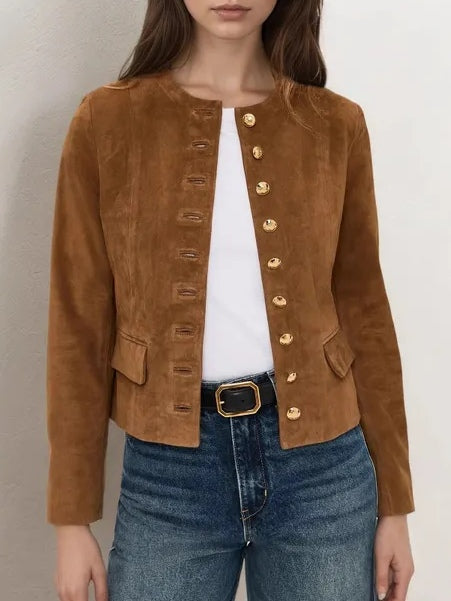 Sienna | Suede Cropped Jacket 0