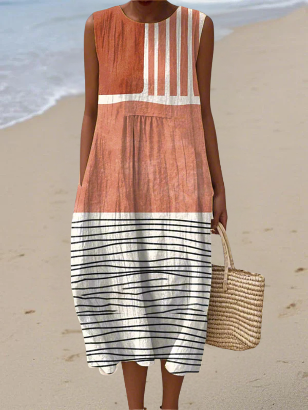 Skye™ Striped Midi Dress 0