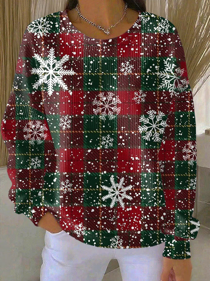 Sofie - Christmas sweater with diamonds and snowflakes 0