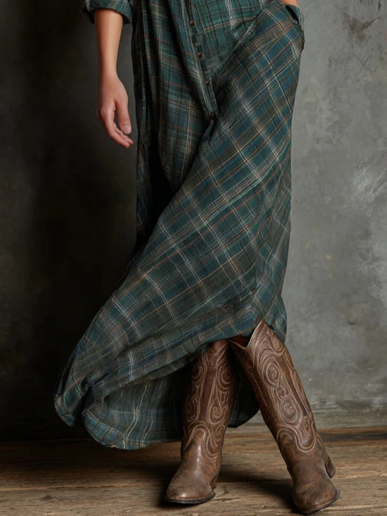 Soraya | Plaid Maxi Dress 1