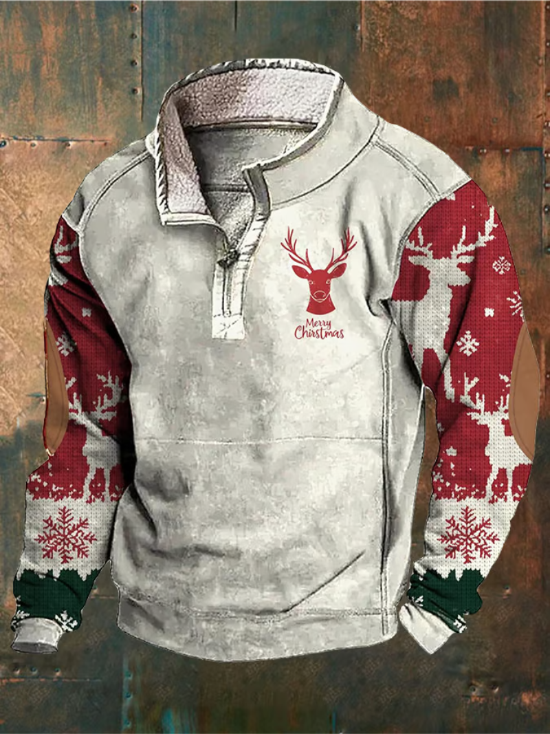 Sven - Winter sweater with reindeer print 0