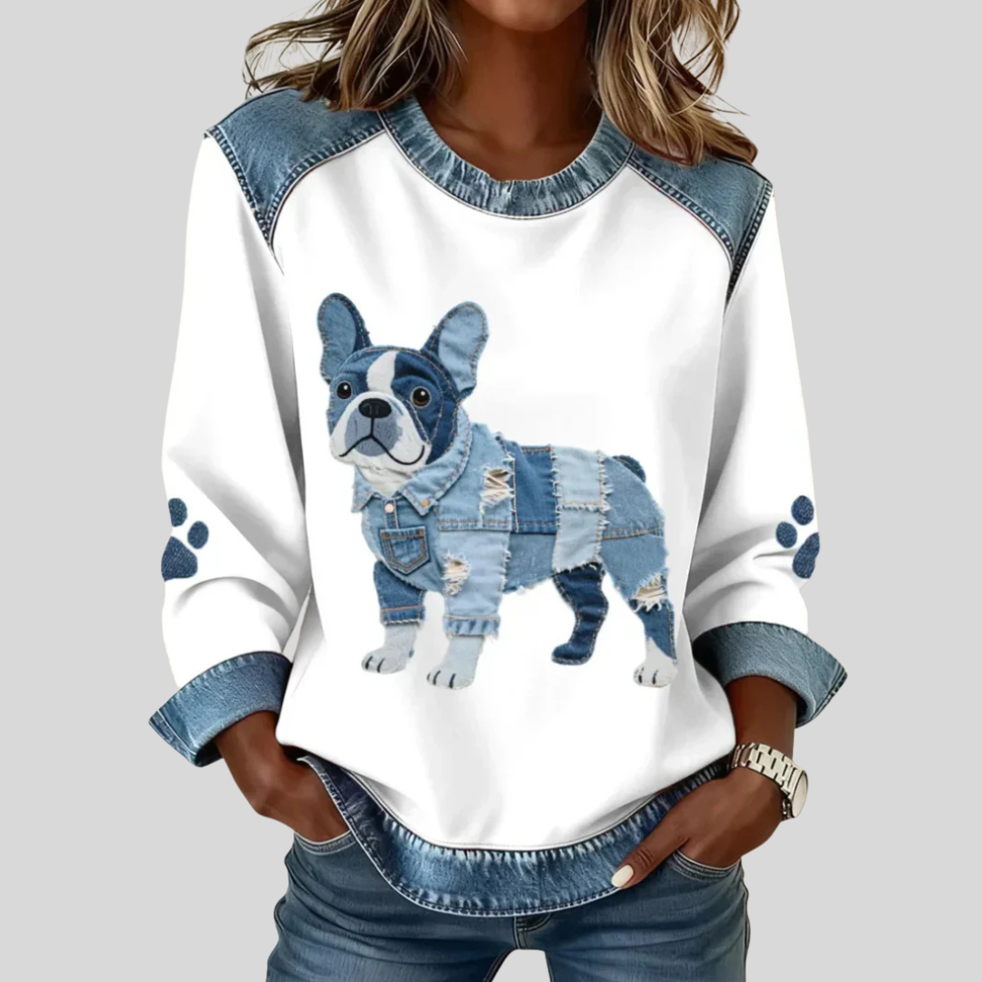 Trinity™ | Playful Dog Print Top 4