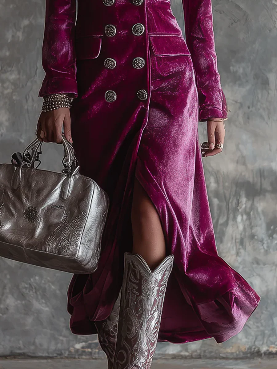 Vera – Velvet Blazer Maxi Dress 2