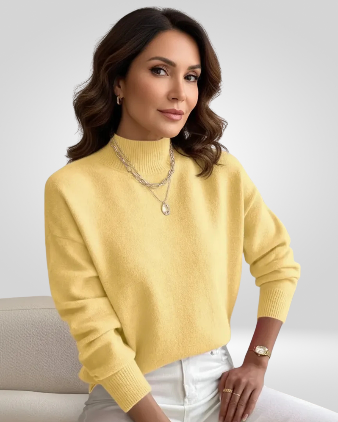 Vera™ | Elegant Black Turtleneck Oversized Sweater 0