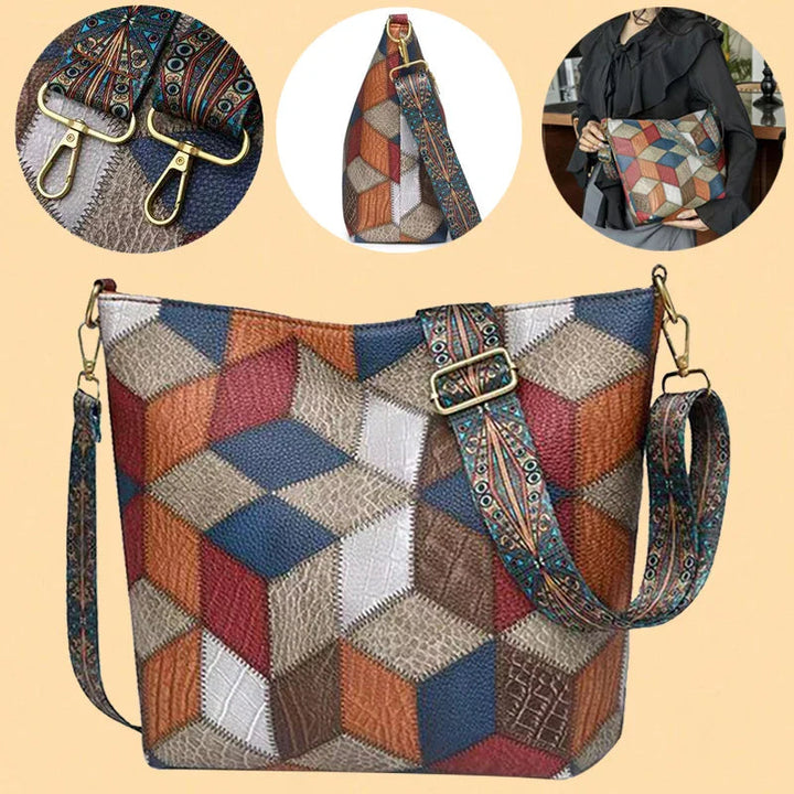 Zavelli™ | Mosaic Leather Handbag 10