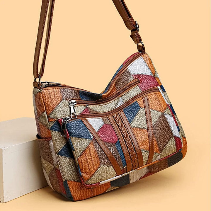Zavelli™ | Mosaic Leather Handbag 2