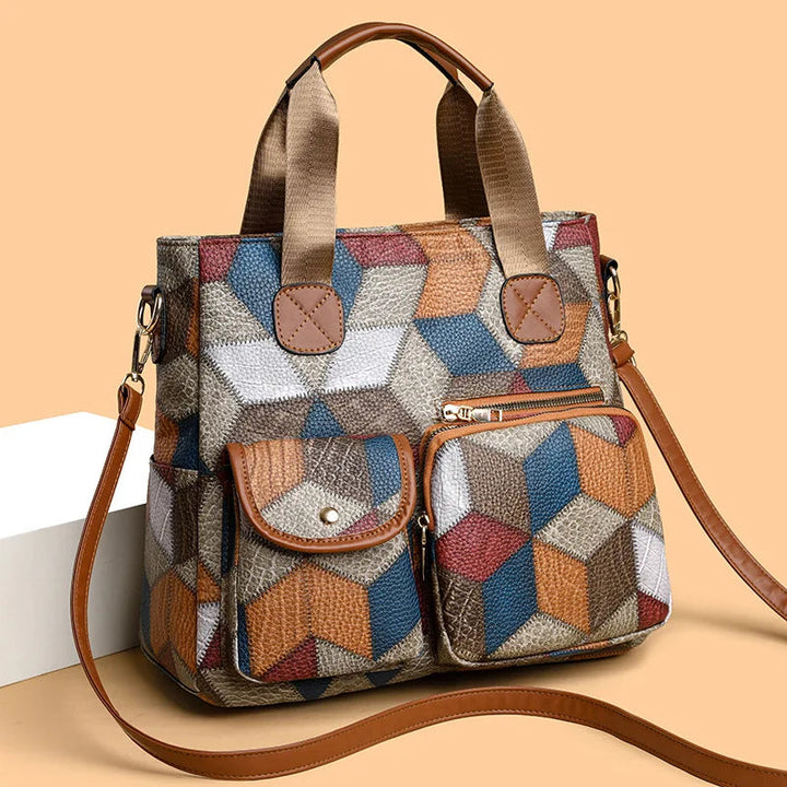 Zavelli™ | Mosaic Leather Handbag 9