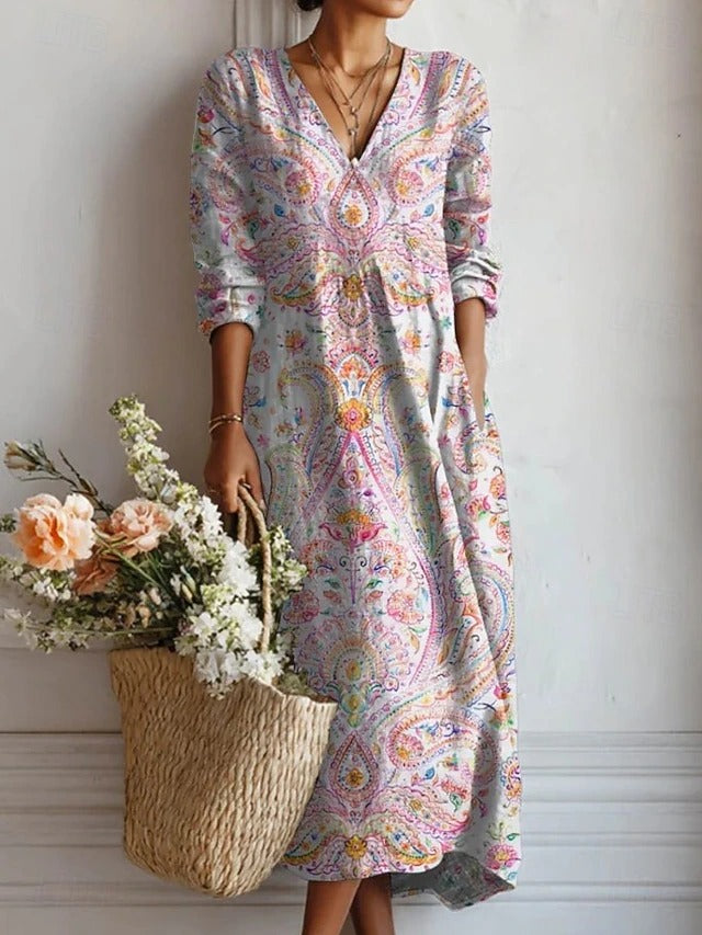 Aria™ | Elegant Floral Maxi Dress for Women